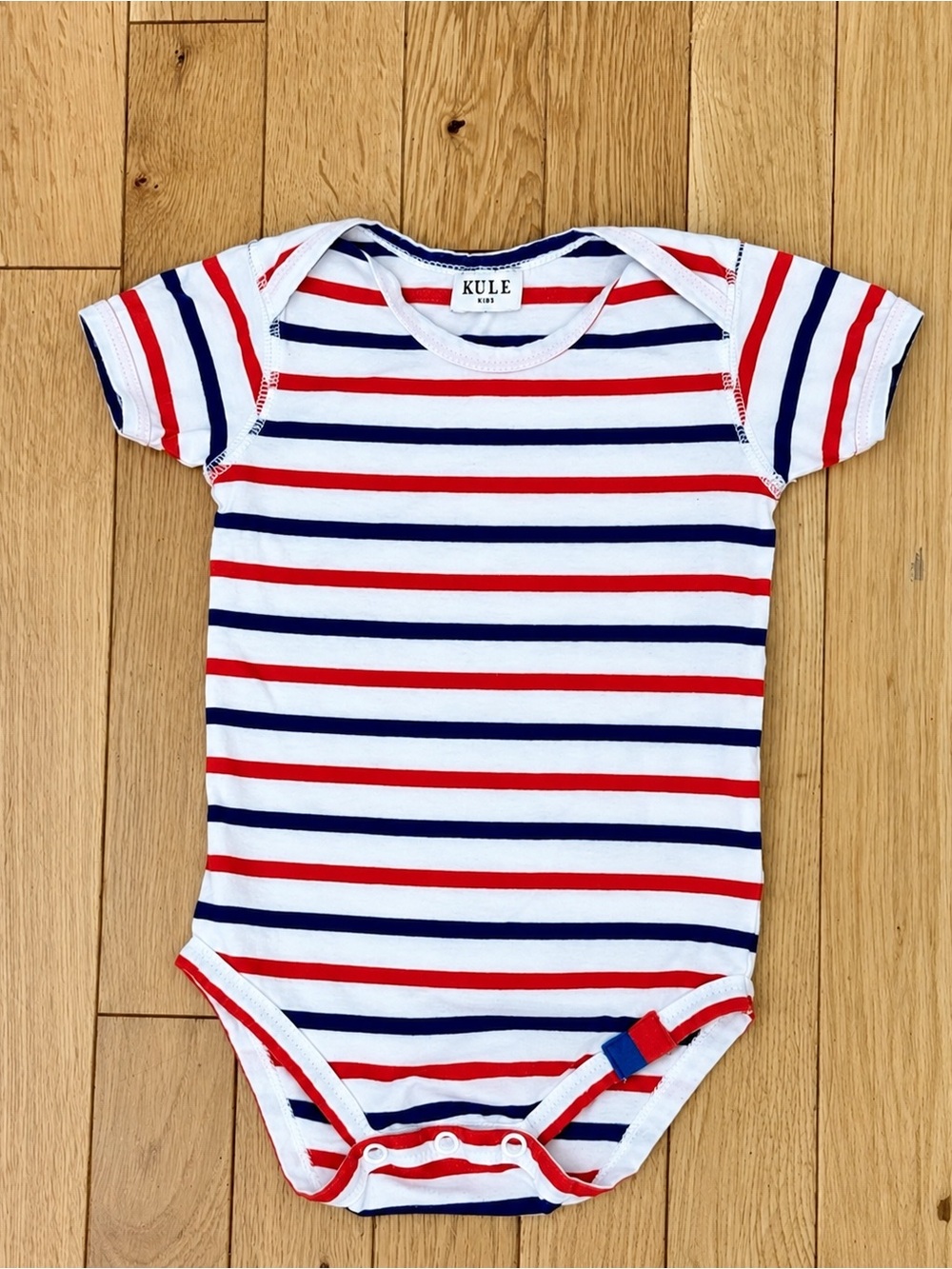 Kule Kids Red and Blue Striped One-Piece Bodysuit Baby 18 months